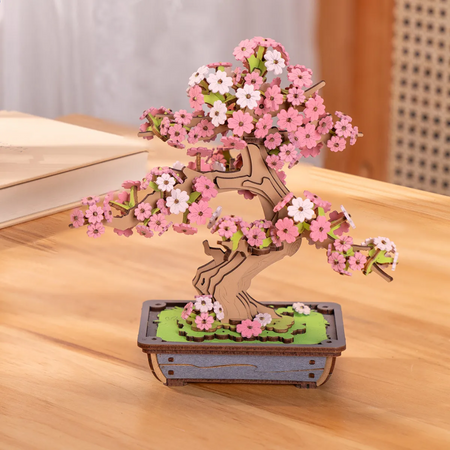 Sakura Bonsai – Puzzle 3D Rolife, drzewko wiśni DIY
