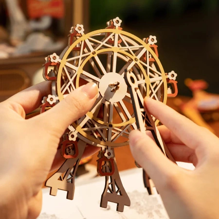 Diabelski Młyn z LED i Pozytywką – Puzzle 3D Robotime (174 el.)