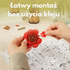 Czerwony Goździk – Puzzle 3D Rowood, drewniany kwiat DIY