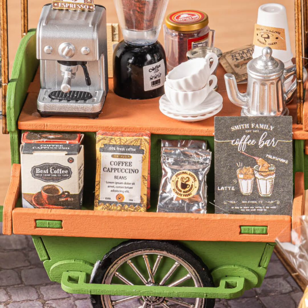 Dynamika dzięki ruchomym kołom – Mini Domek 3D - Aromatic Coffee Cart I Rolife
