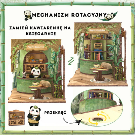 DIY Book Nook - Panda Bookshop | Cutebee