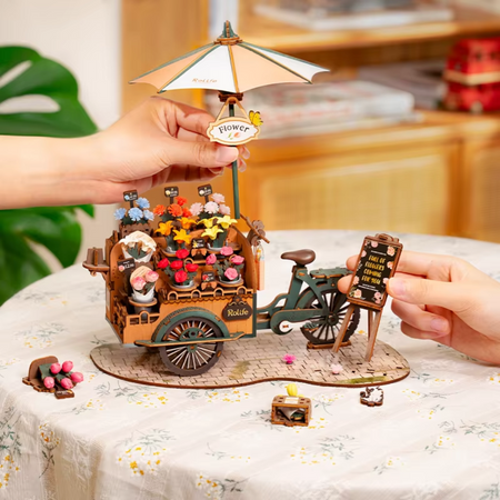 Stoisko Kwiatowe – Puzzle 3D Robotime, dekoracja DIY (187 el.)