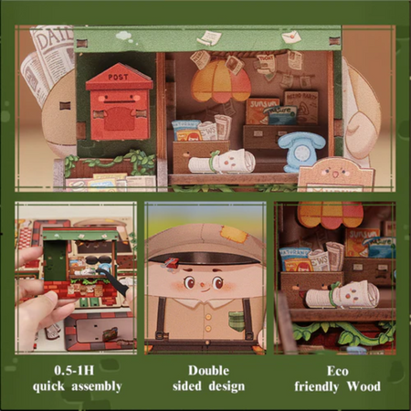Kiosk Newsstand TaleBox – Puzzle 3D Cutebee, domek DIY