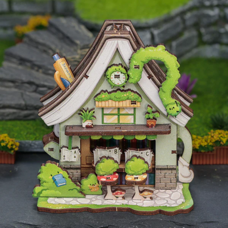 Book Shop TaleBox – Puzzle 3D Cutebee, miniaturowy domek DIY