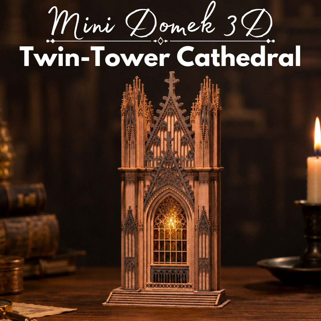 Mini Domek 3D - Twin-Tower Cathedral | Rolife