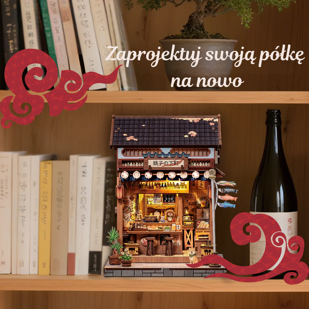 Tradycyjna Japońska Uliczka – DIY Book Nook Puzzle 3D | CuteBee – pomysł na prezent