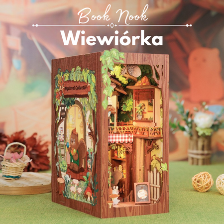 DIY Book Nook - Wiewiórka | Cutebee