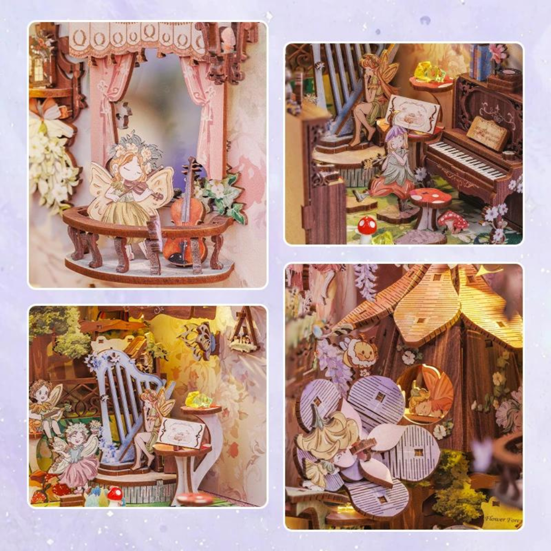 Kwiatowa altanka wróżek – DIY Book Nook - Leśny Koncert | Cutebee