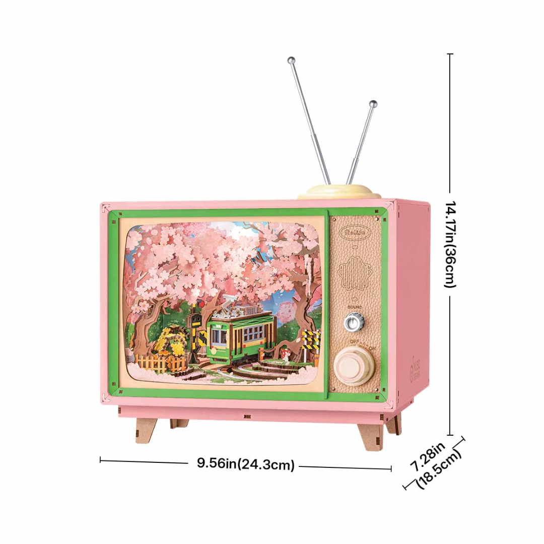 Drewniany Zestaw Puzzle 3D - Sakura Dream Tour | Rolife – wymiary modelu