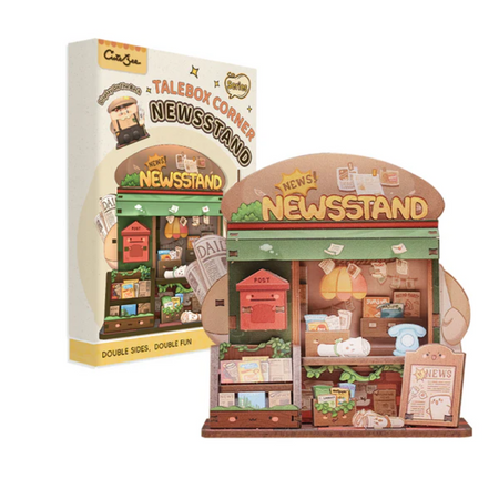 Drewniany Zestaw Puzzle 3D - News stand