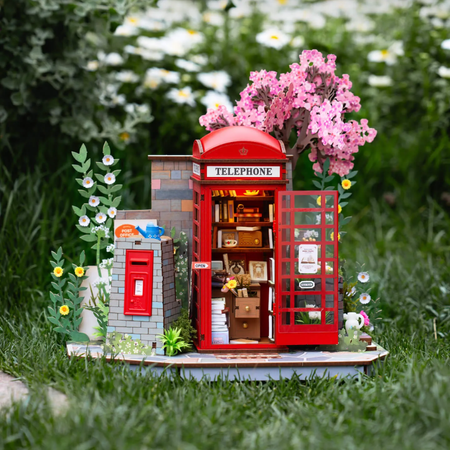 Blossom Book Booth – Puzzle 3D Rolife, book nook z LED