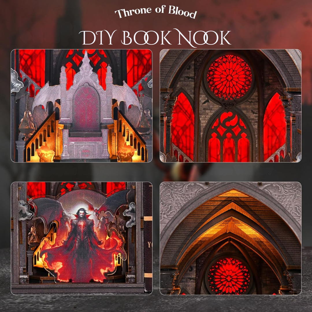 Efekt wow w biblioteczce – DIY Book Nook - Throne of Blood | Minicity Miniaturowy Domek