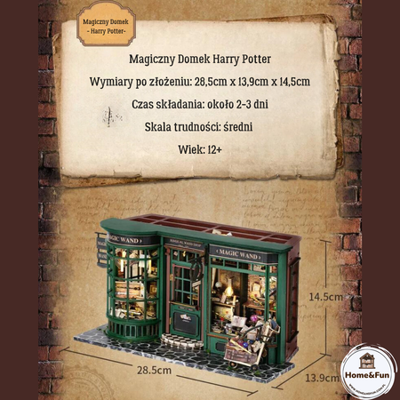 Domek Miniaturka DIY - Magiczny Sklep Harry Potter | Cutebee Puzzle 3D