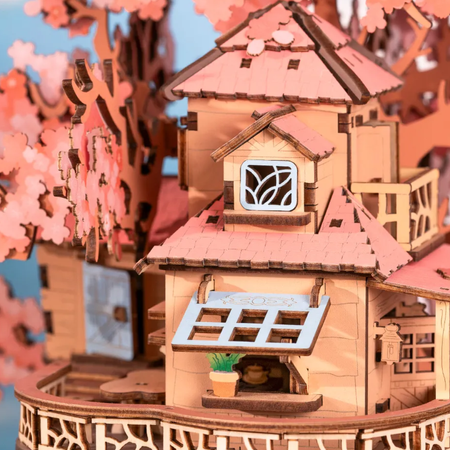 Drewniany Zestaw Puzzle 3D - Sakura Tree House | Rolife