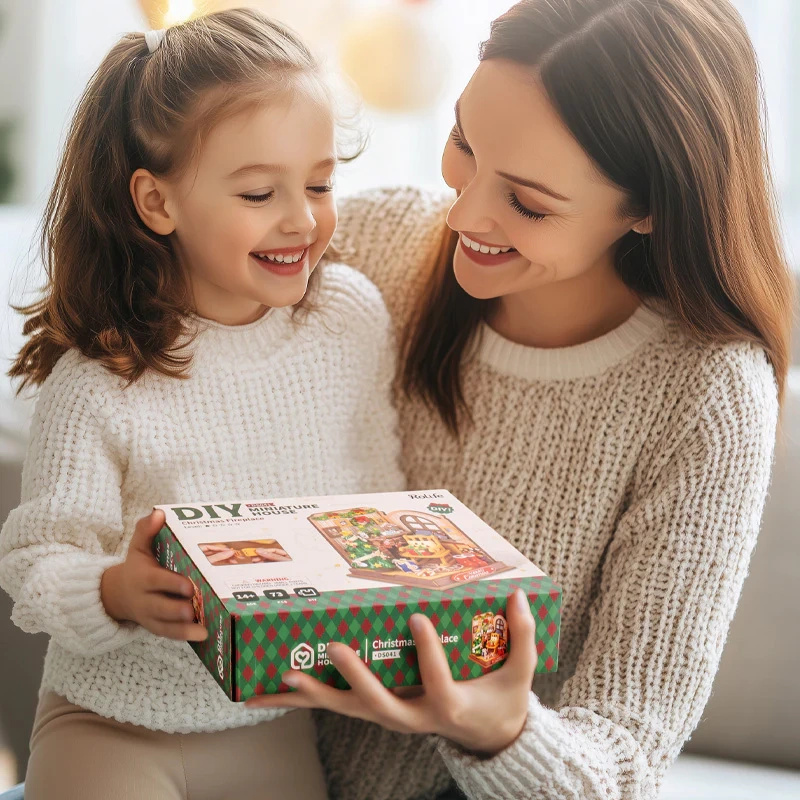 Mini Domek 3D - Christmas Fireplace | Rolife – pomysł na prezent