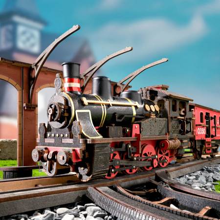 Lokomotywa Steam Journey – Puzzle 3D Rolife (405 el.)