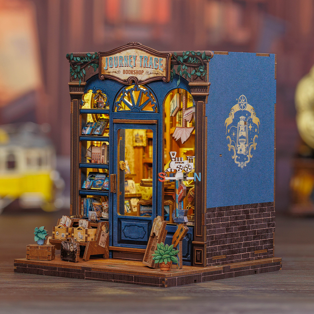 Księgarnia Podróżnicza Cutebee DIY Book Nook – Puzzle 3D Prezent