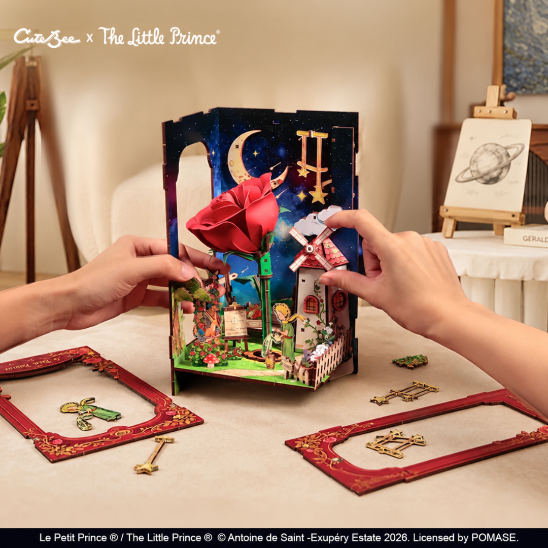 Więź pod gwiazdami – My One and Only Rose – DIY Book Nook CuteBee | Puzzle 3D Prezent
