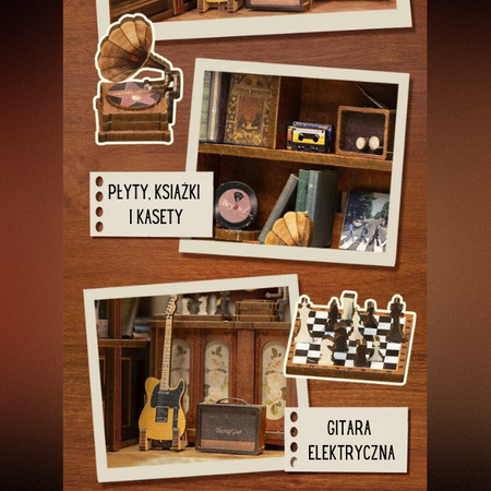 DIY Book Nook Zestaw Świąteczny – Sekretny Rytm | Cutebee Miniaturowy Domek