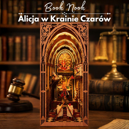 Book Nook DIY MiniCity – Alice's Evidence, motyw Alicja w Krainie Czarów