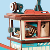 Lucky Trawler – Puzzle 3D ROKR, kuter rybacki na wahadle