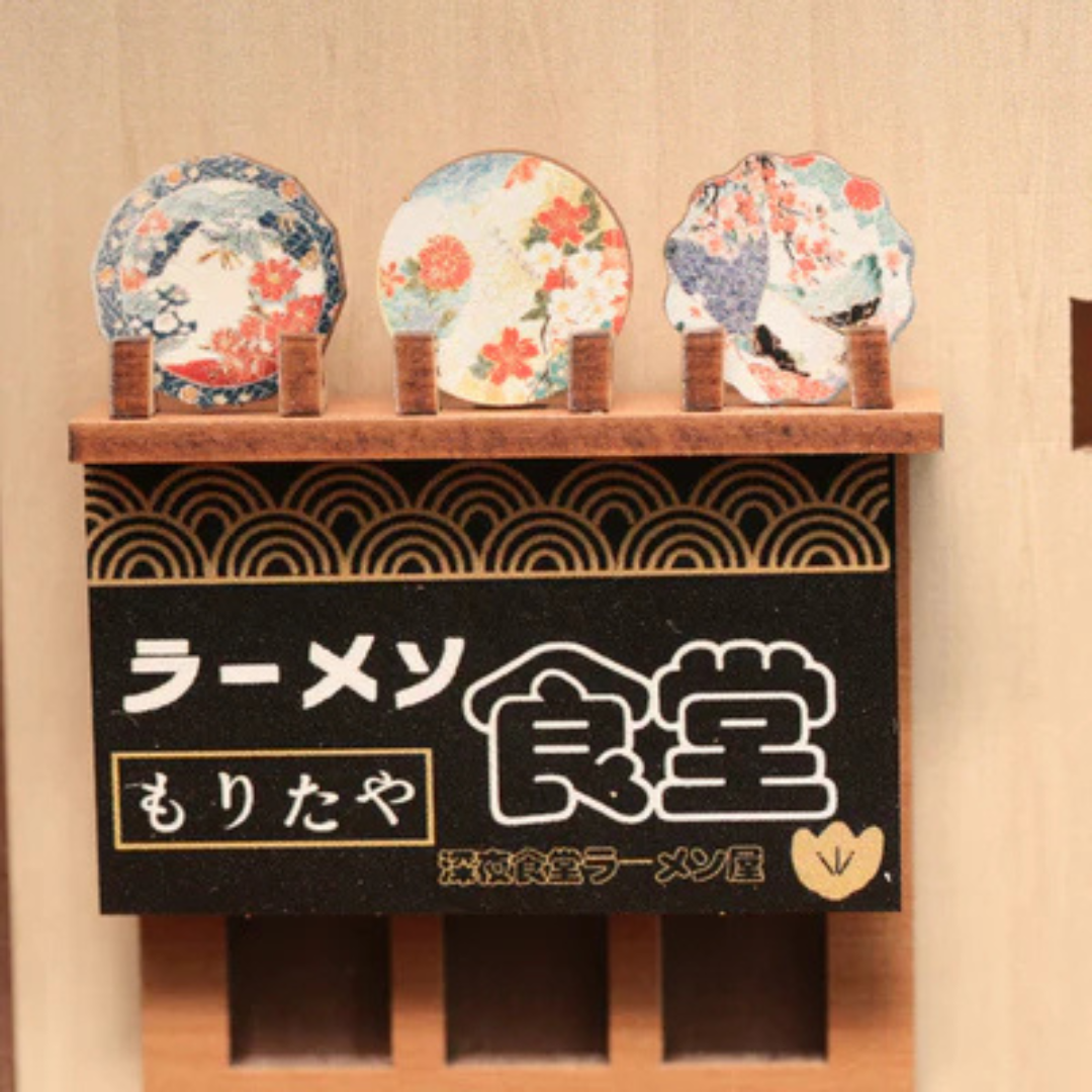 Detale, które odkrywasz – Morita Ramen Shop – DIY Book Nook Puzzle 3D | CuteBee