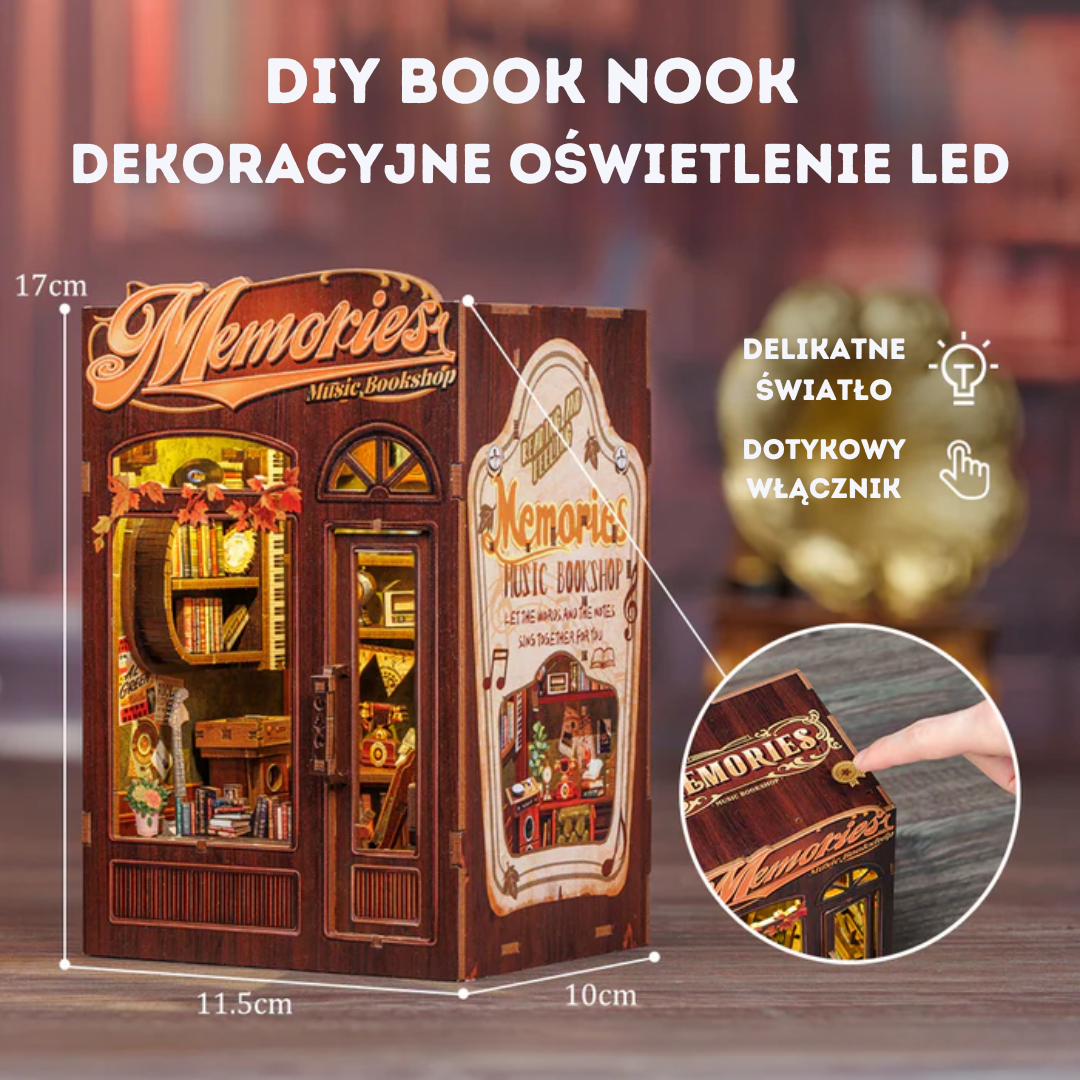 DIY Book Nook - Memories Music Bookshop | Cutebee – wymiary modelu