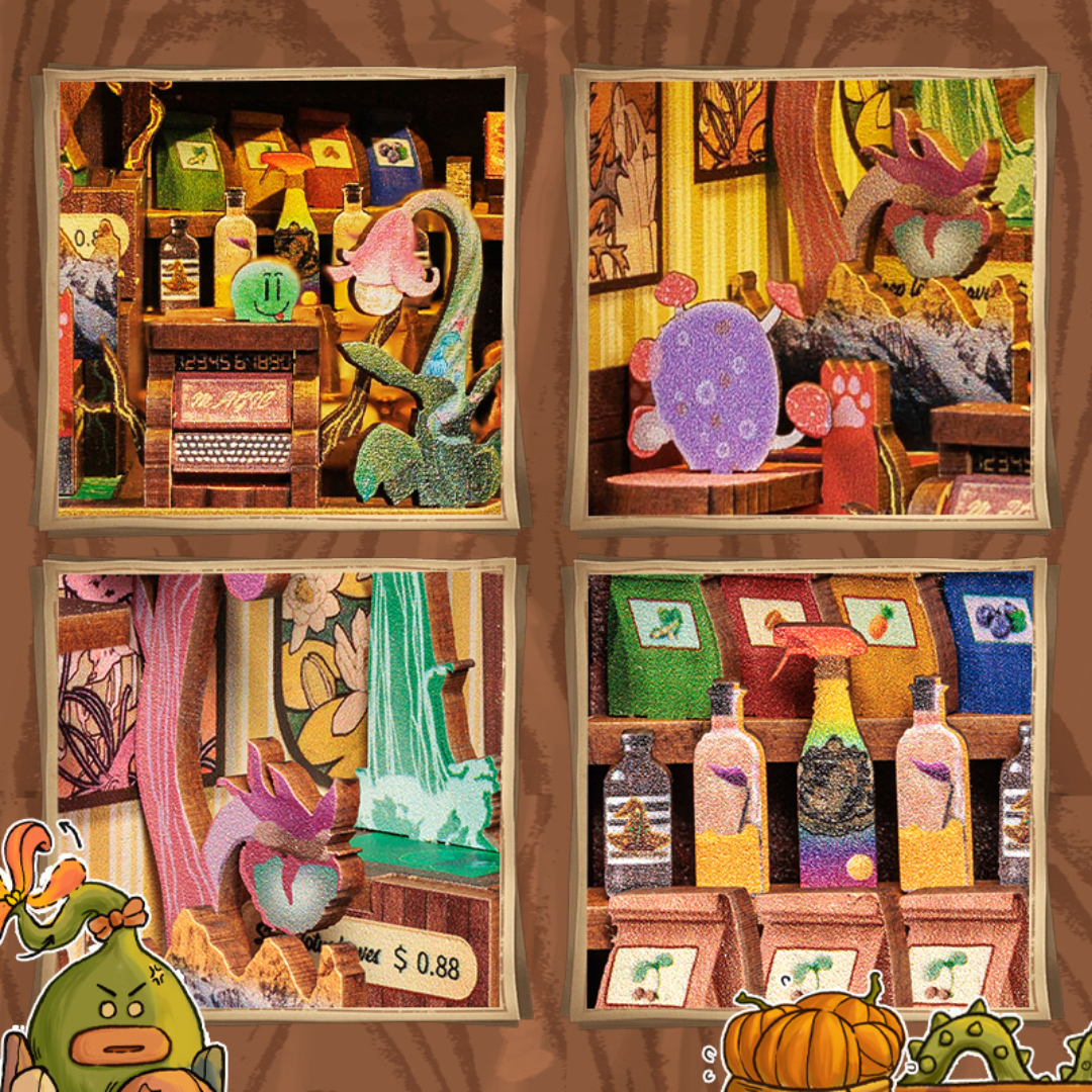 Efekt wow w biblioteczce – DIY Book Nook - Fantastyczny Sklep Ogrodniczy Nowa Wersja | Cutebee Miniaturowy Domek