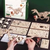 Drewniany Zestaw Puzzle 3D - Welociraptor | Rokr prezent drewniana układanka