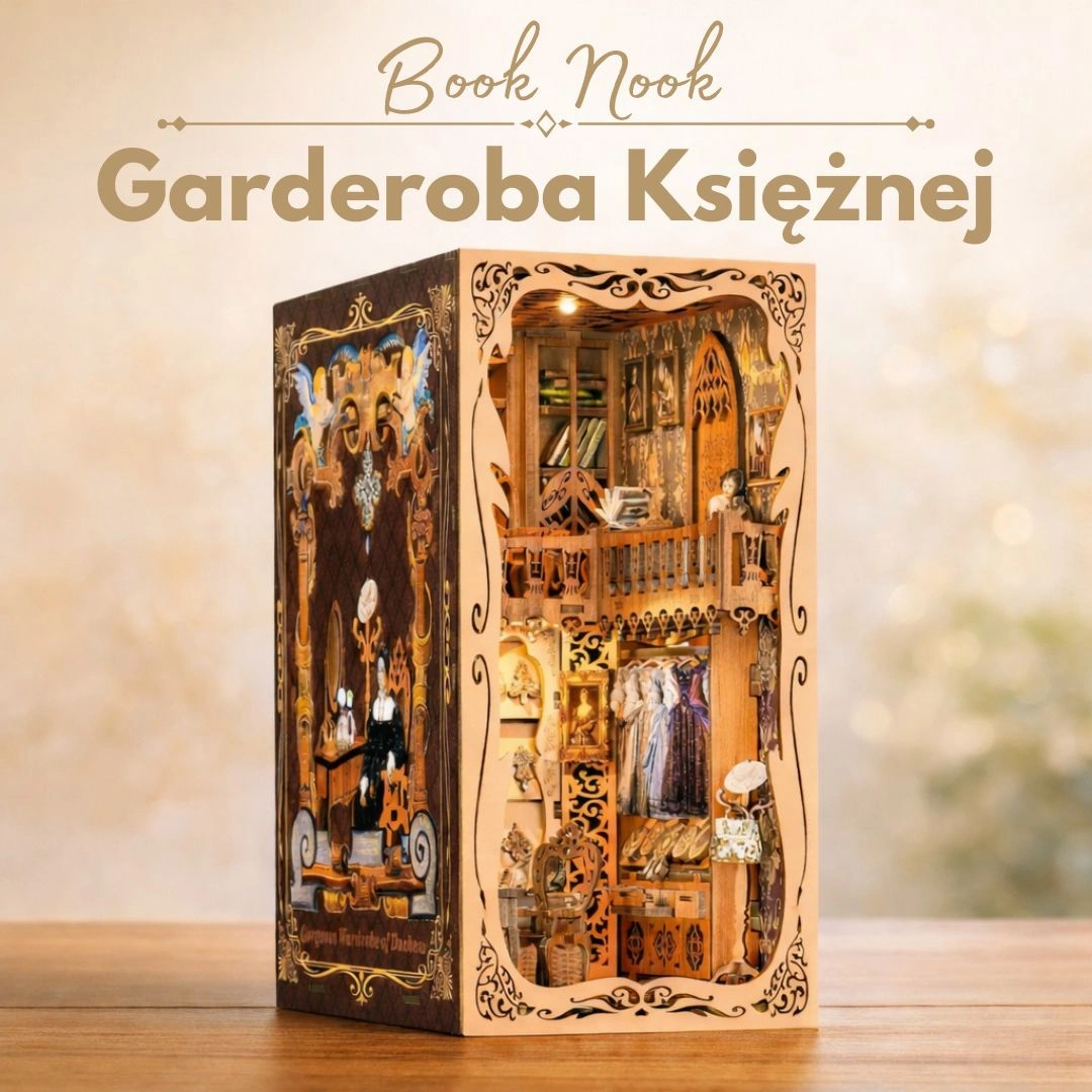DIY Book Nook – Garderoba księżnej (toaletka, lustra, suknie)