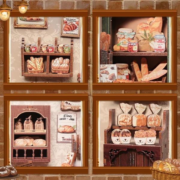 Wnętrze pełne wypieków – DIY Miniaturowy Domek - Mrs. Hunt Bakery | Cutebee