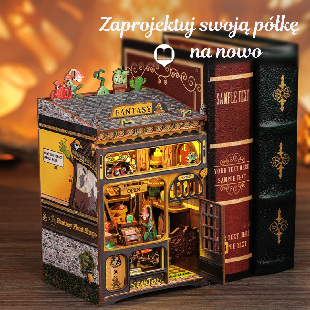 DIY Book Nook - Fantastyczny Sklep Ogrodniczy Nowa Wersja | Cutebee Miniaturowy Domek – pomysł na prezent