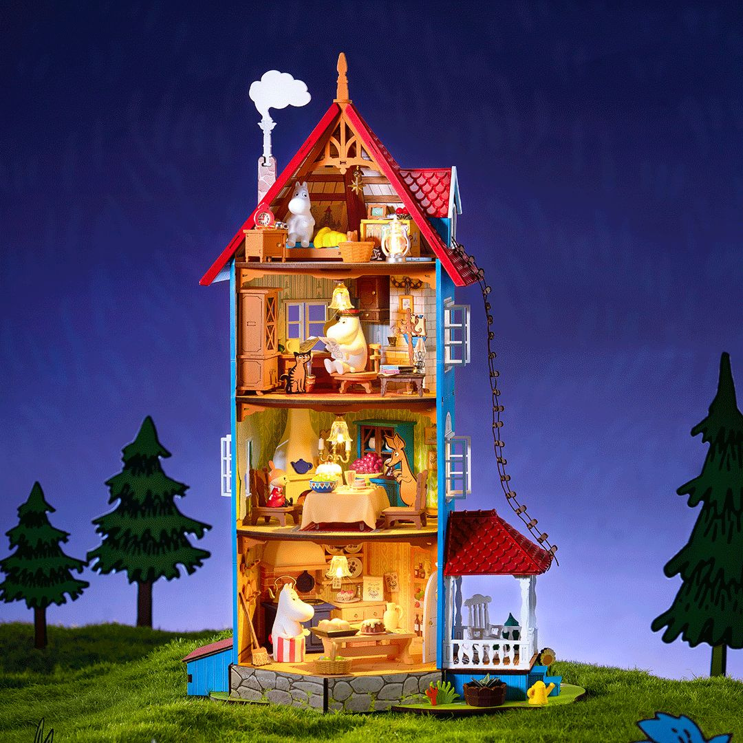 Moominhouse – oświetlenie LED po zmroku