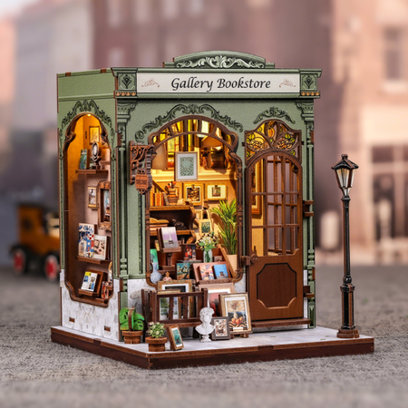 Zestaw Świąteczny Book Nook – Gallery Bookstore | Cutebee miniaturowy domek puzzle 3D