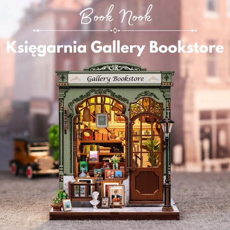 Zestaw Świąteczny Book Nook – Gallery Bookstore | Cutebee miniaturowy domek puzzle 3D