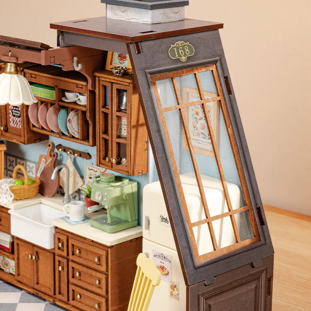 Efekt wow na półce z książkami – Mini Domek 3D - Kuchnia Baking Kitchen I Rolife