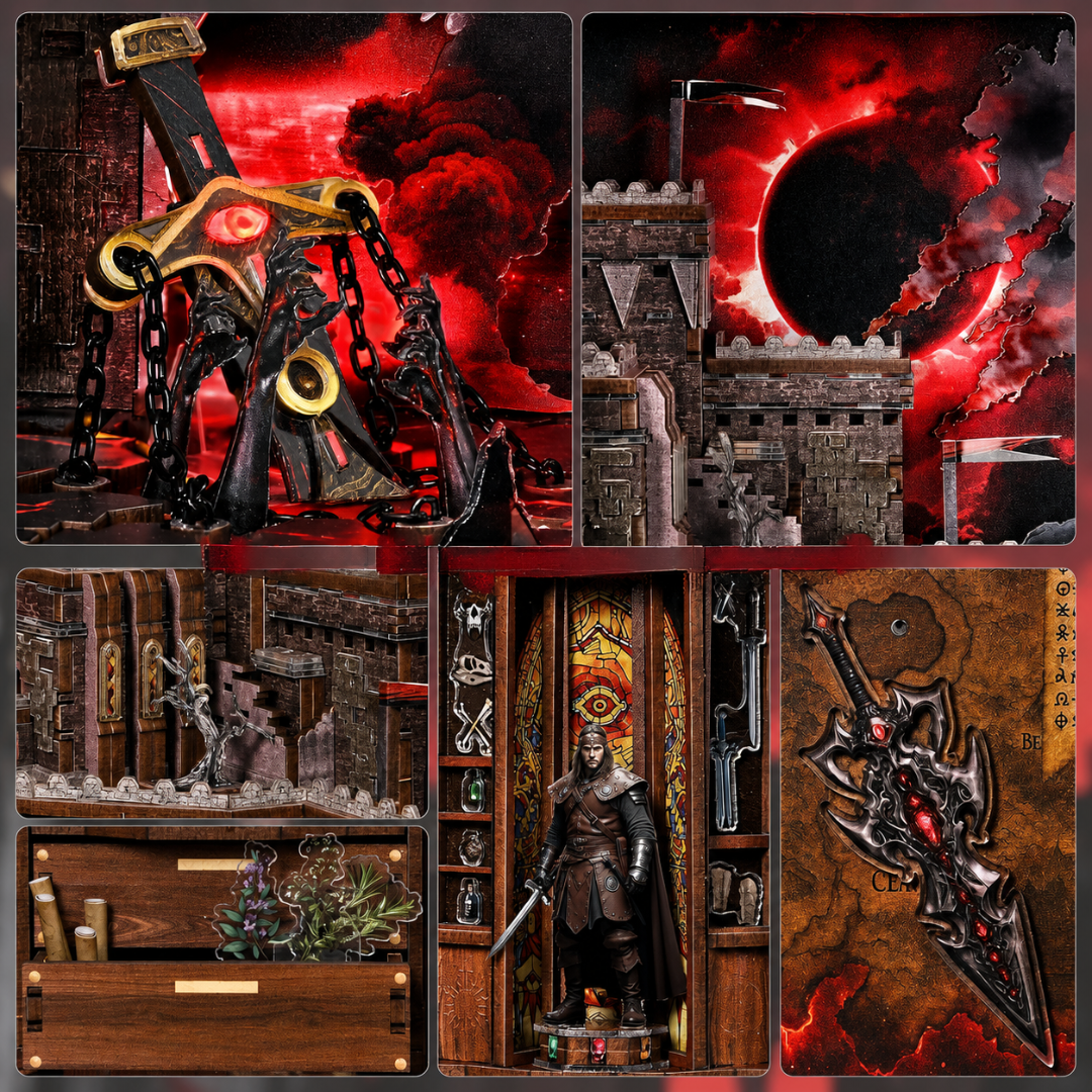 Zamek w ogniu – Sword of Fire – DIY Book Nook Minicity | Puzzle 3D Prezent