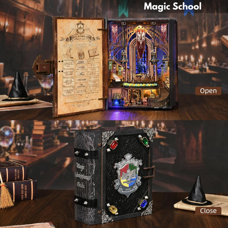 Magic School DIY Book Nook – Miniaturowy Domek 3D