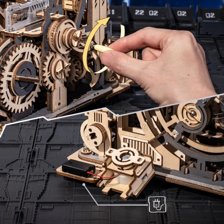 Drewniany Tor Dla Kulek Puzzle 3D - Marble Spaceport | Robotime