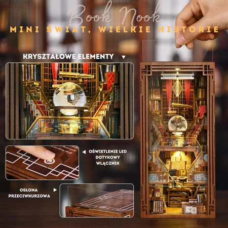 Beyond Library – zbliżenie półek i detali biblioteki