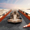 Drewniany Zestaw Puzzle 3D - Samochód wyścigowy F1 | ROKR prezent drewniana układanka