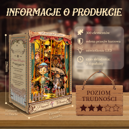 Puppet Theatre – DIY Book Nook Joincon | Puzzle 3D Prezent