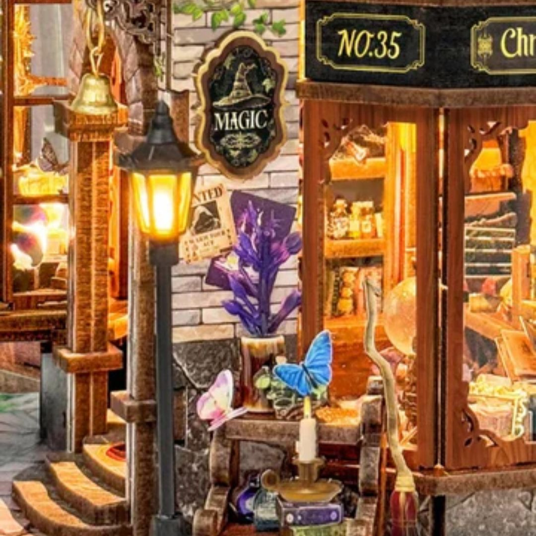 Time Magic Club DIY Book Nook – Miniaturowy Domek Puzzle 3D – oświetlenie LED po zmroku