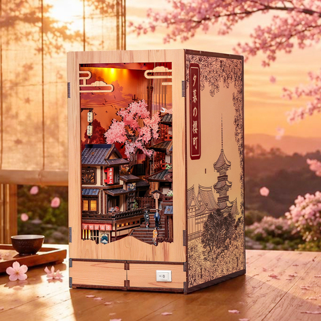 Twilight Sakura Path – DIY Book Nook CuteBee | Puzzle 3D Prezent – wymiary modelu