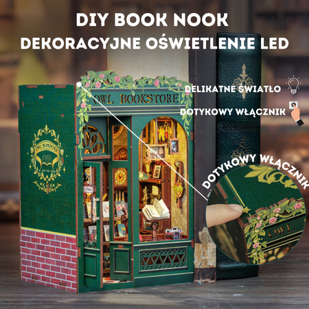 DIY Book Nook Zestaw Urodzinowy - Księgarnia u Sowy