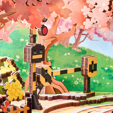 Sakura Dream Tour – Puzzle 3D Rolife, pozytywka retro TV (283 el.)