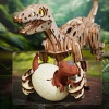 Drewniany Zestaw Puzzle 3D - Welociraptor | Rokr prezent drewniana układanka