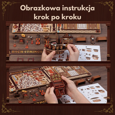 DIY Miniaturowy Domek - Sklep Muzyczny (Struny Bacha) | Cutebee Puzzle 3D