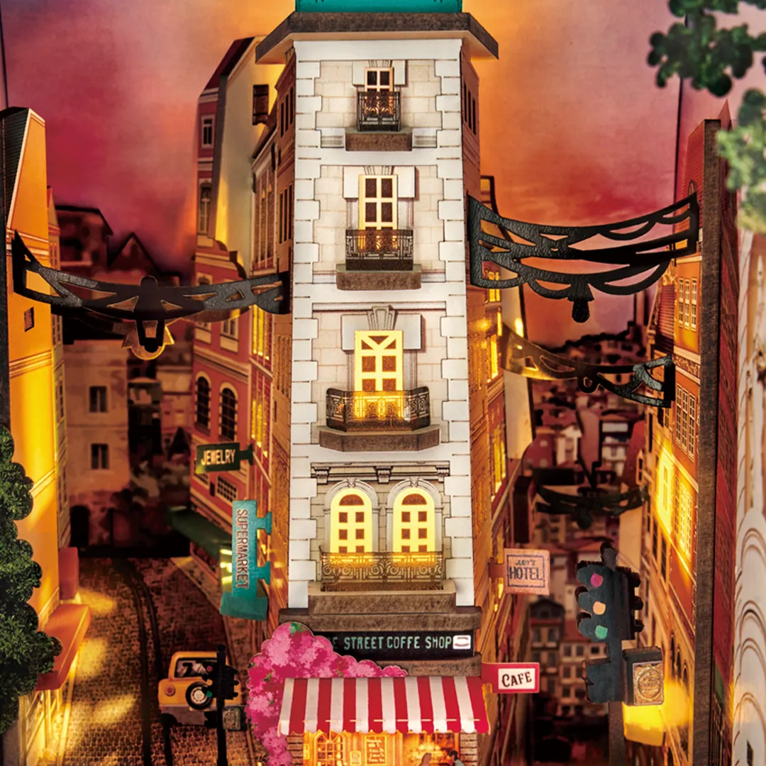 DIY Book Nook - Street Scene | Rolife – pomysł na prezent