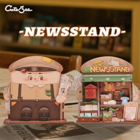 Kiosk Newsstand TaleBox – Puzzle 3D Cutebee, domek DIY